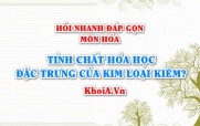 Tính chất hóa học đặc trưng của kim loại kiềm là gì? Hỏi nhanh đáp gọn môn Hóa